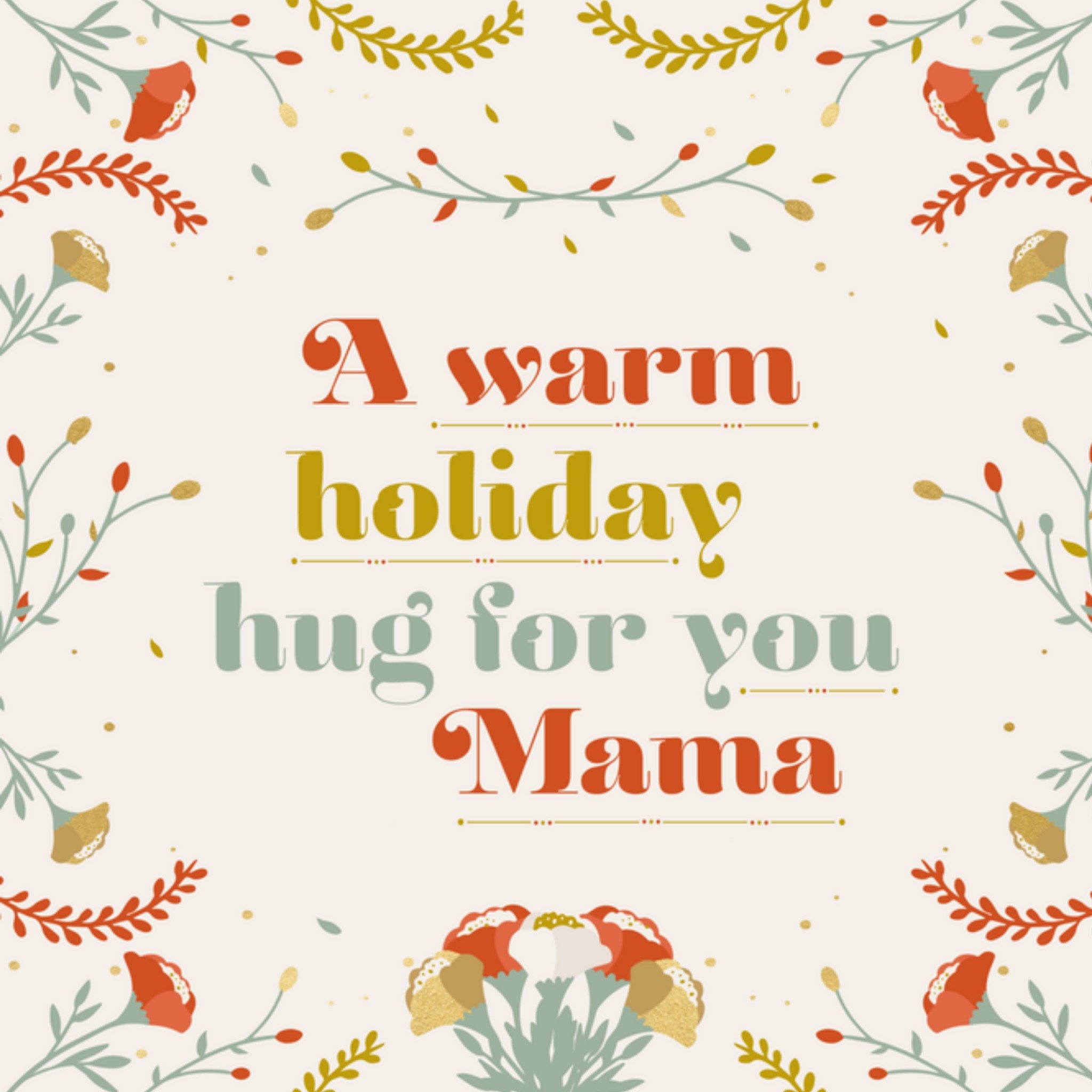 Greetz Kerstkaart mama warm holiday Vierkant