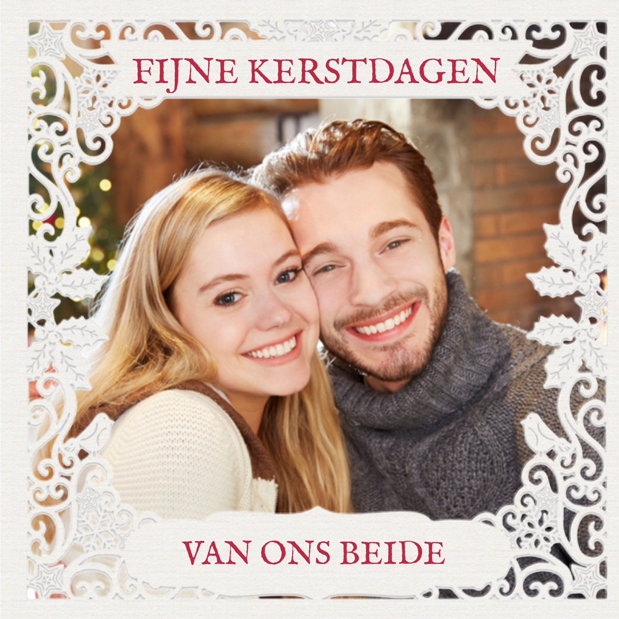 Greetz Kerstkaart Artistiek Vierkant