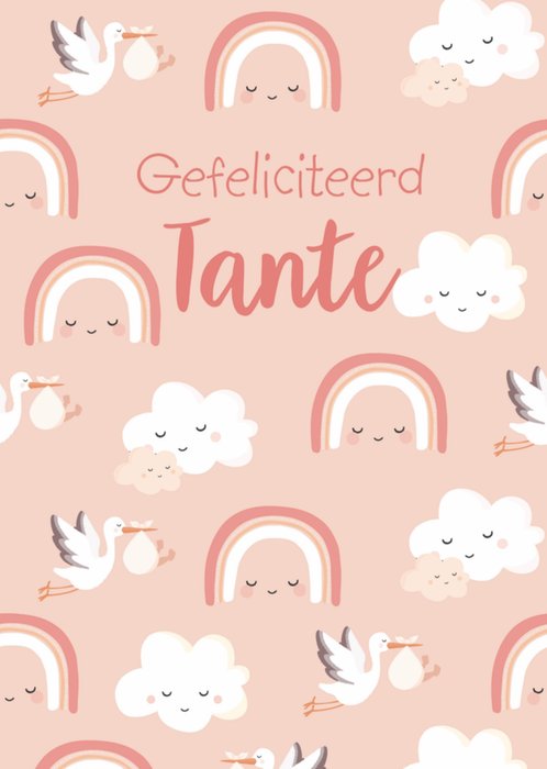 Tante Kaartje | Geboorte kaart | Tante