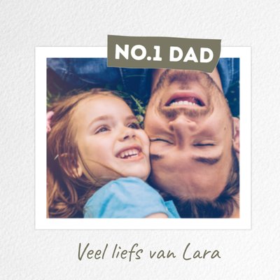 Nummer 1 Papa Polaroid Foto Upload Kaart