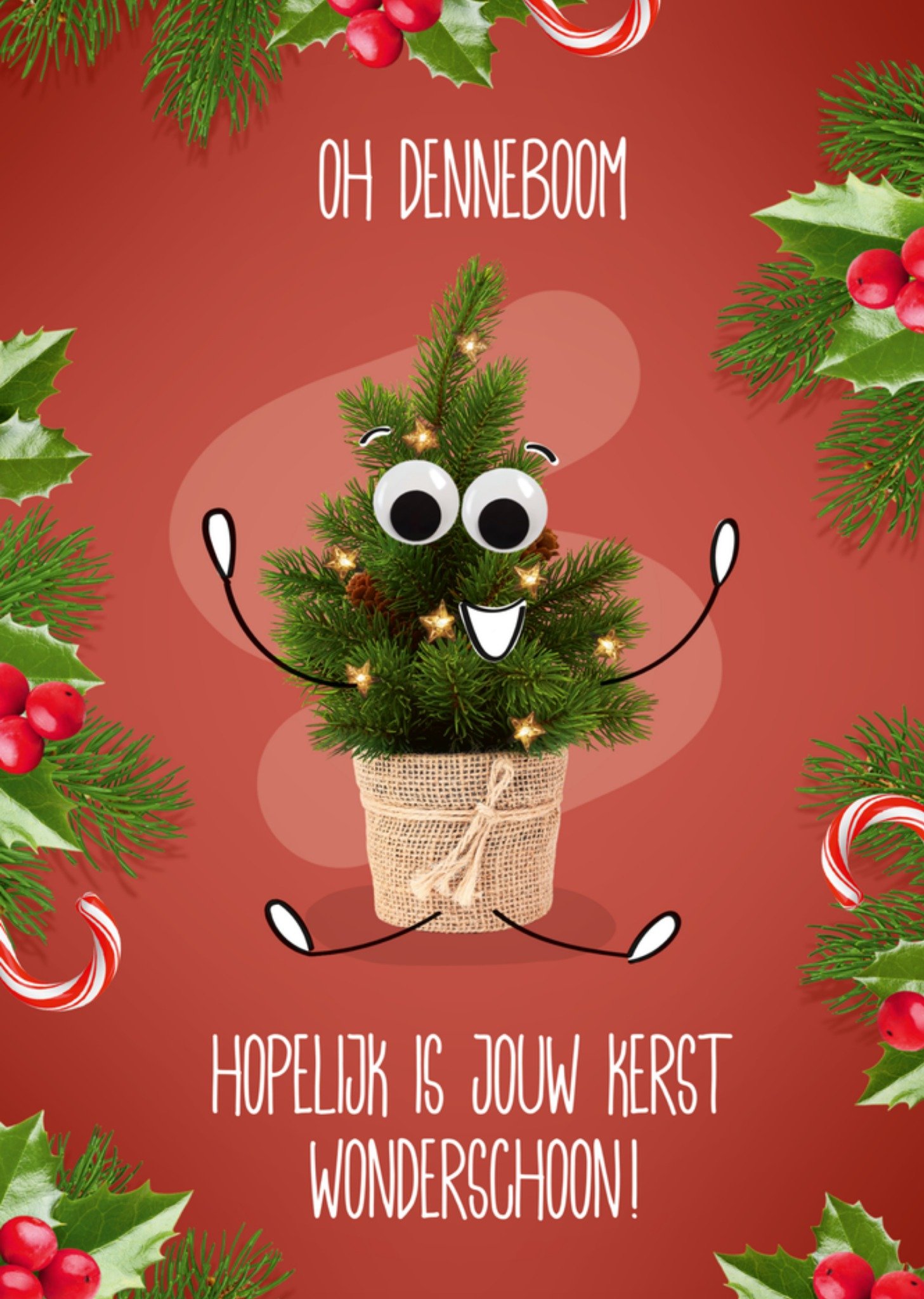 Kerstkaart kerstboom Paperclip