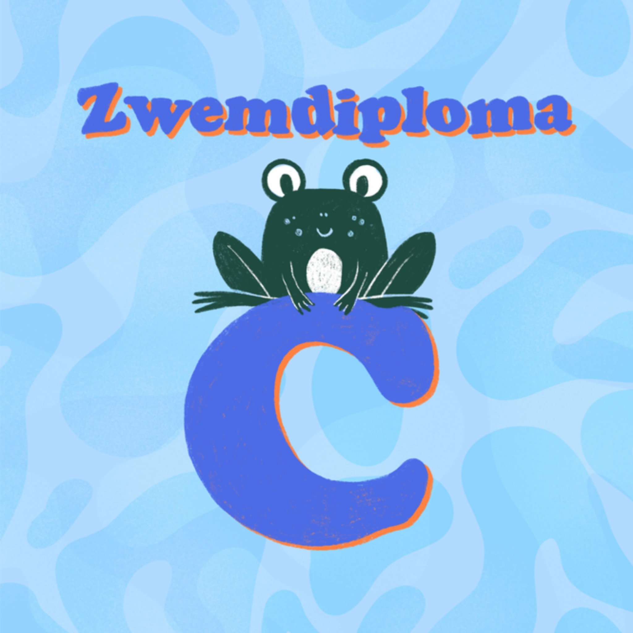 Greetz Zwemdiploma C diploma kikker Vierkant