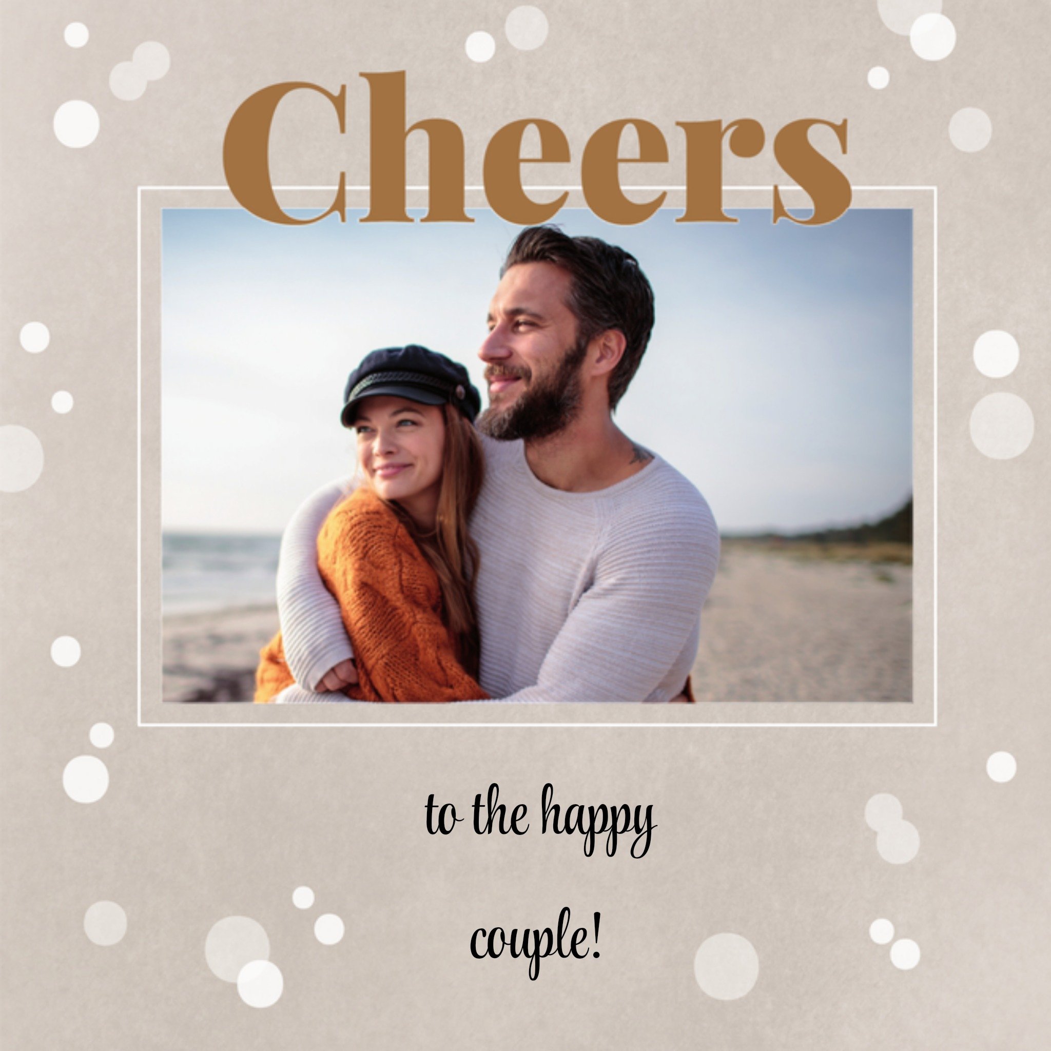 Huwelijkskaart fotokaart Vierkante Kaart Tsjip