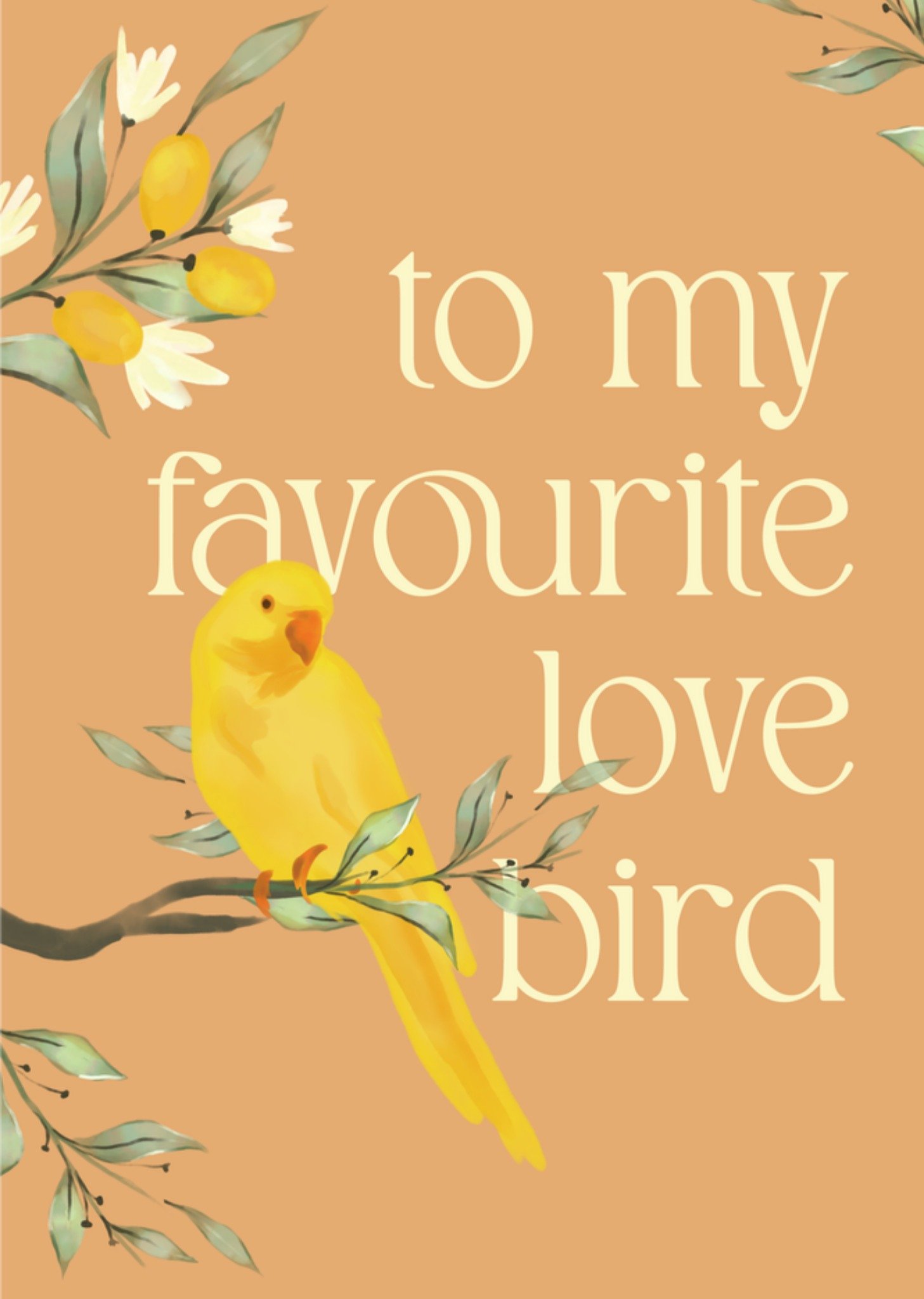 Greetz Valentijnskaart My favourite love bird Standard Card