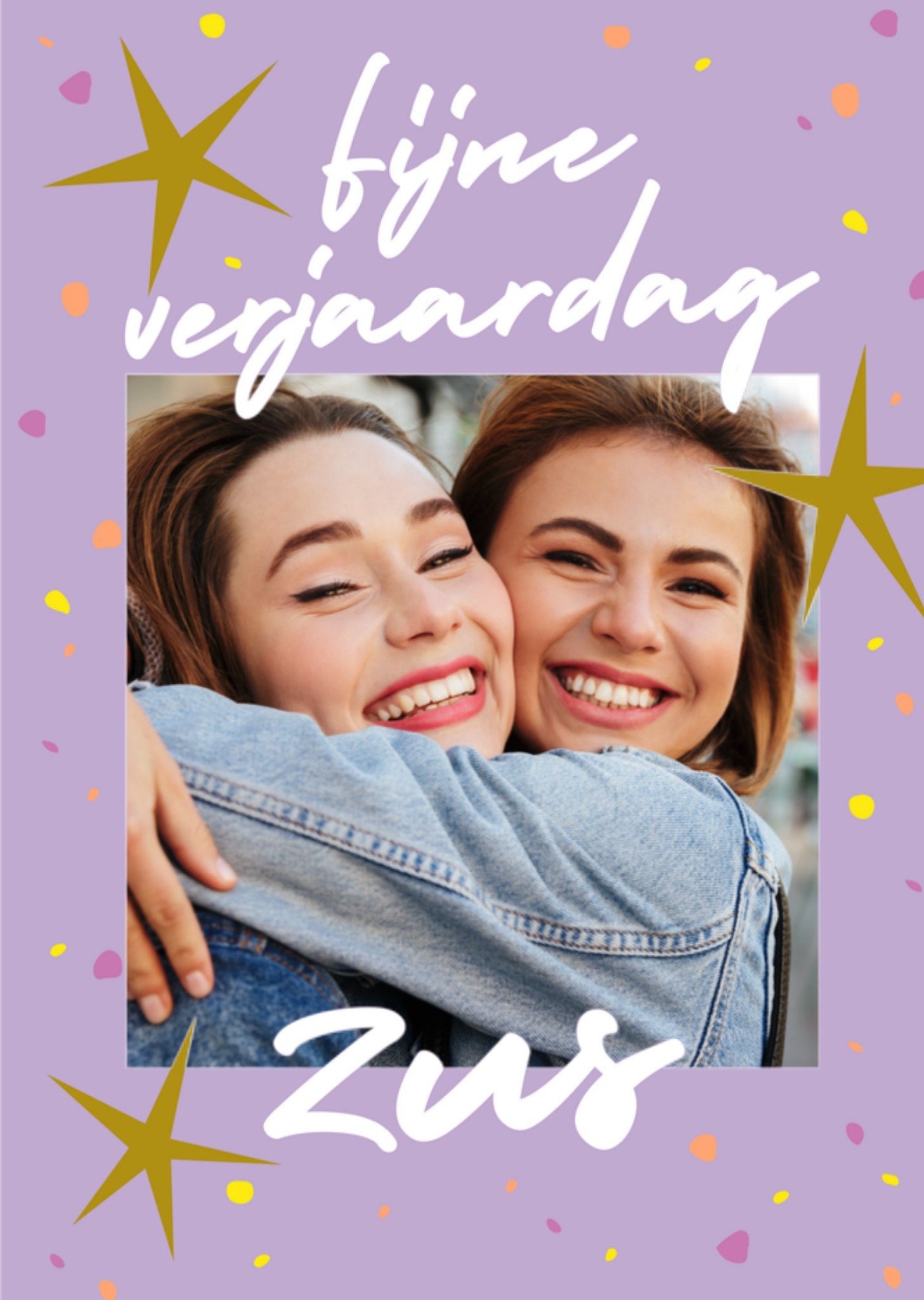 Verjaardagskaart Sterren Fijne verjaardag zus Greetz