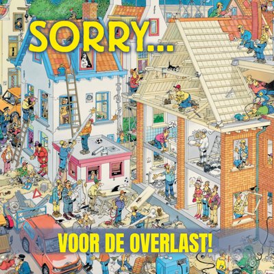 Sorry Voor De Overlast Geïllustreerde Bouwplaats Excuses Kaart