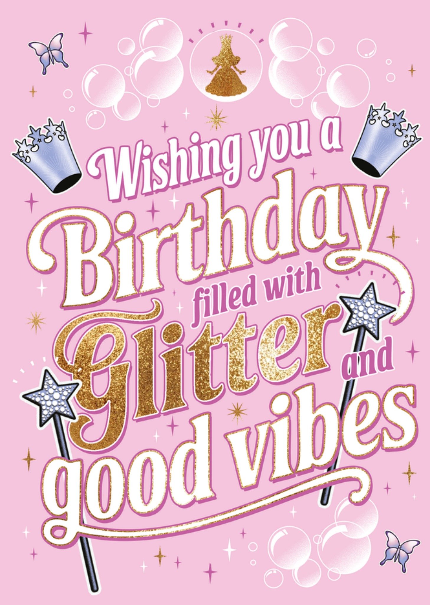 The Verjaardagskaart Glitter and good vibes Kaart Wizard Of Oz
