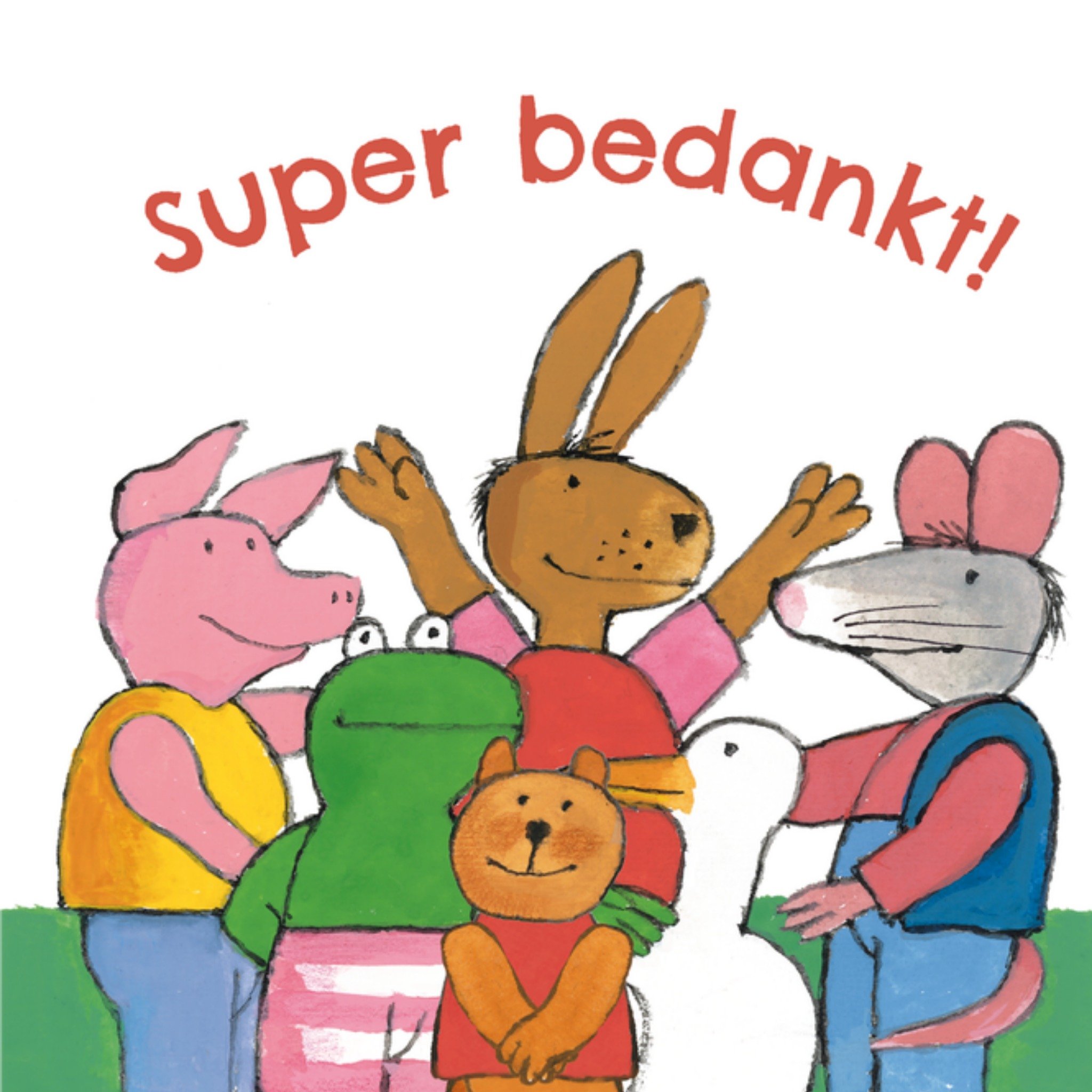 Bedankt kaart Dieren Vierkante Kaart Kikker