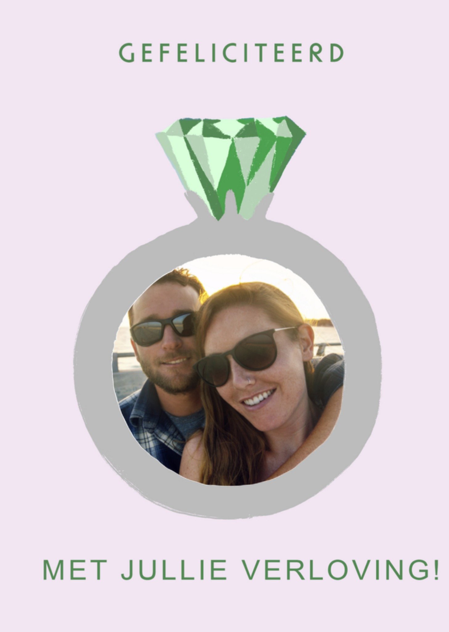 Greetz Gefeliciteerd Verloving Foto Standard Card