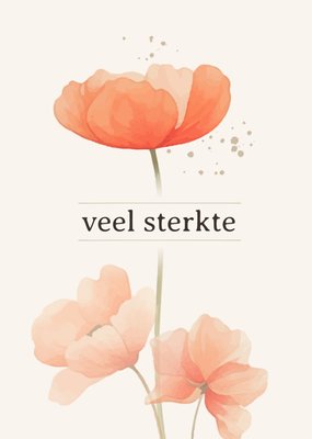 Aquarel Klaprozen Sterkte Kaart