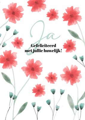 Greetz | Huwelijkskaart | Bloemen | Ja