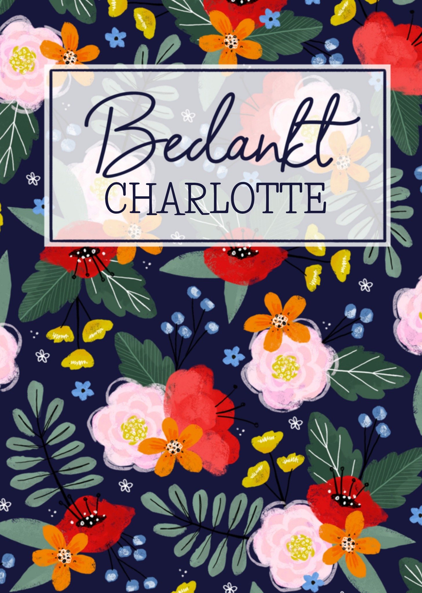 Okey Dokey design Bedankkaart met naam Kaart Making Meadows