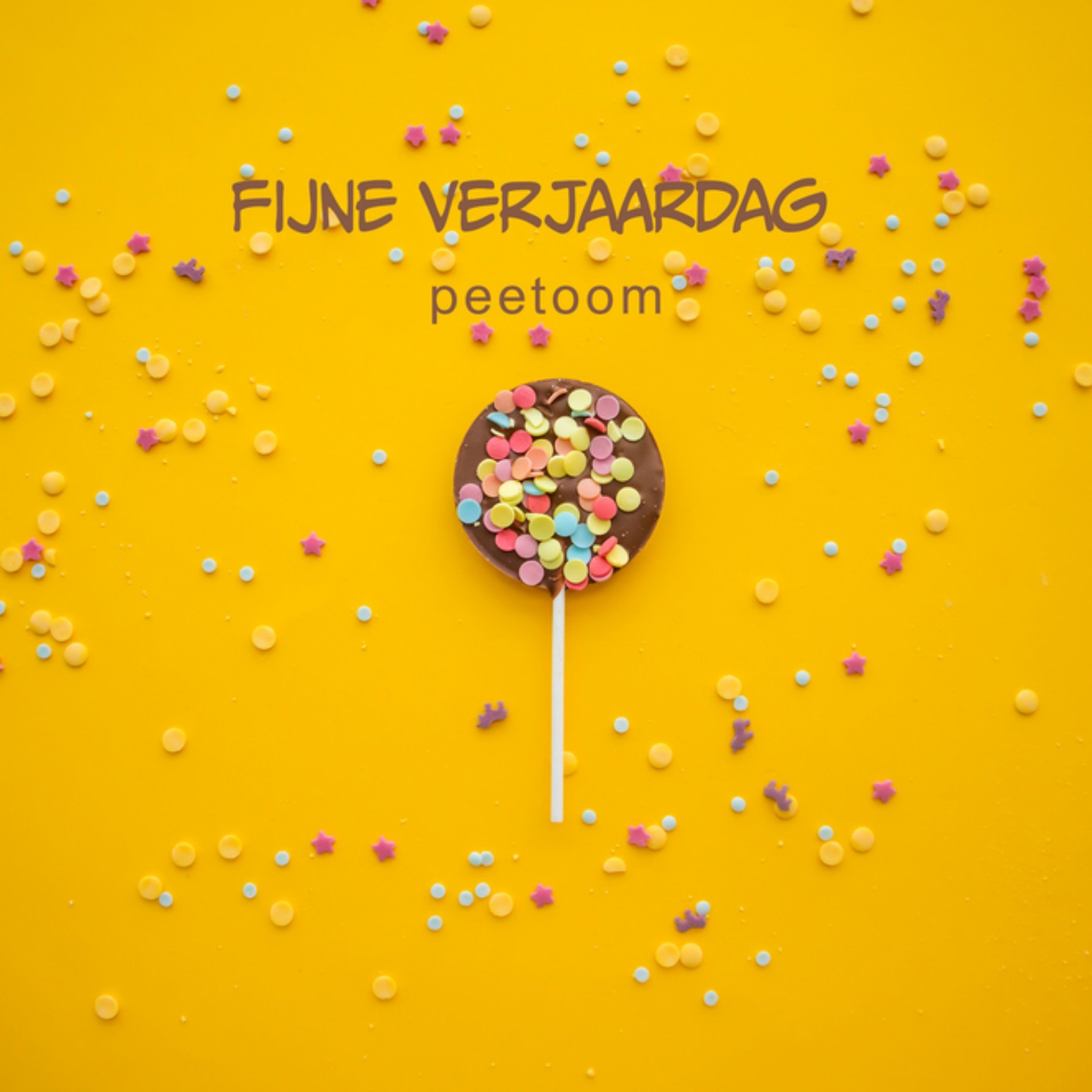 Verjaardagskaart Peetoom Vierkante Kaart Photoflash