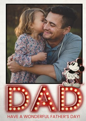 Disney Mickey Mouse Foto Upload Papa Vaderdag Kaart