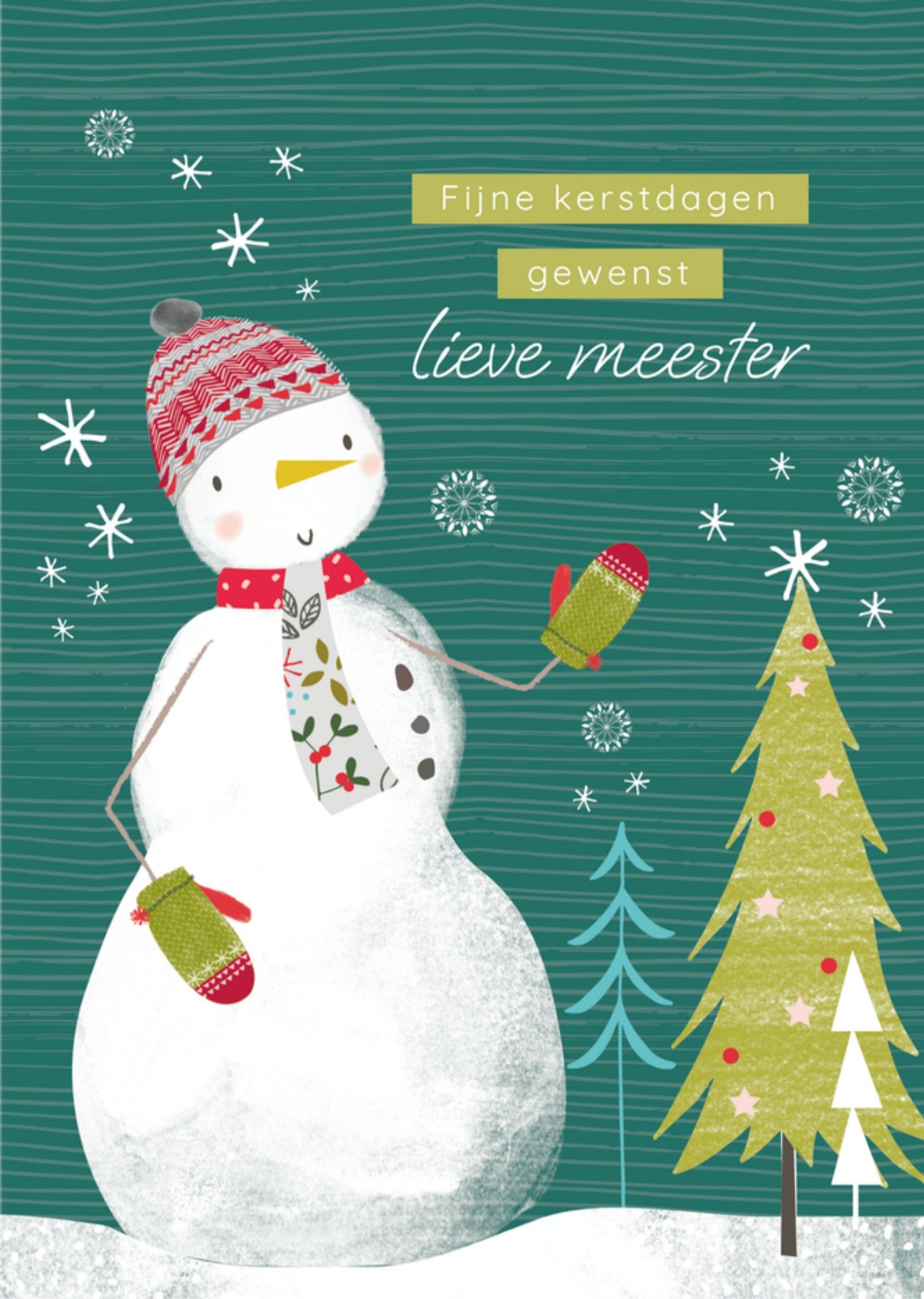 Kerstkaart Lieve Meester TMS