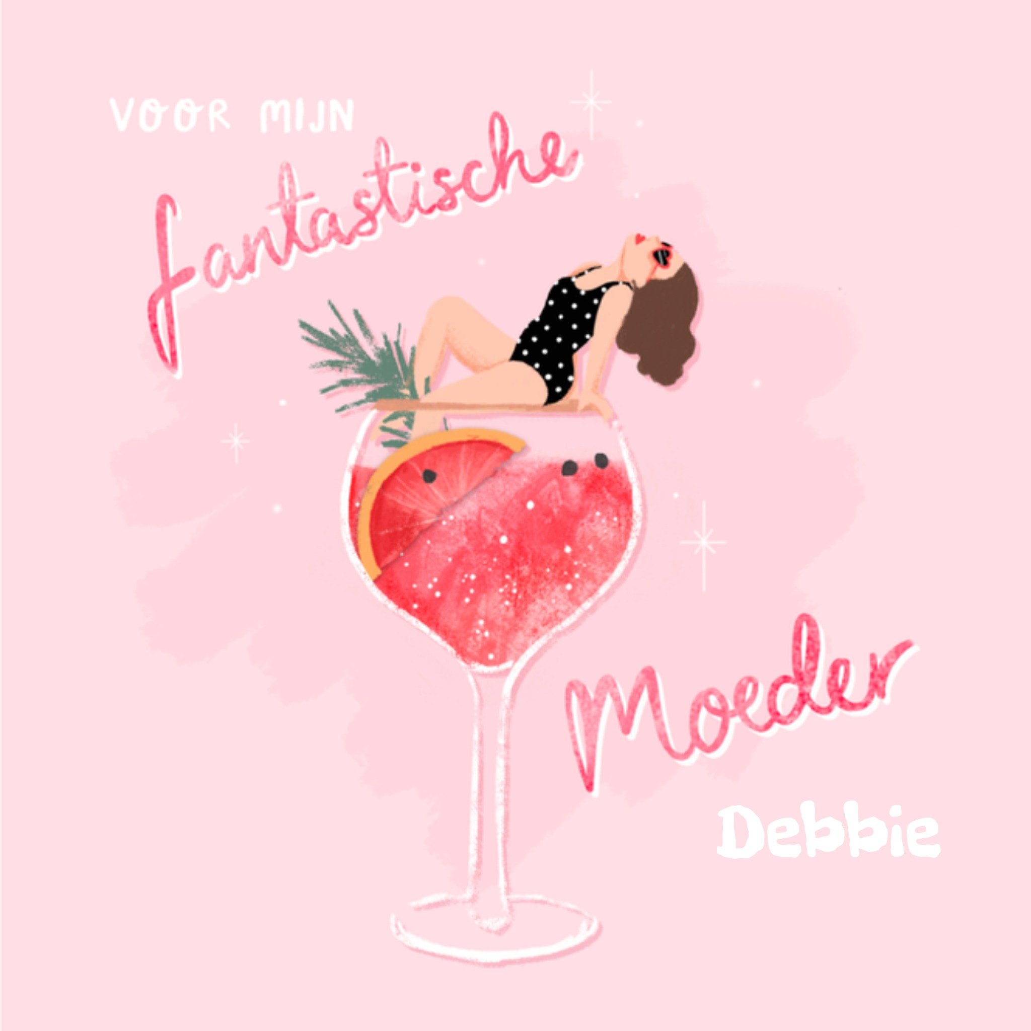 Verjaardagskaart met naam Vierkante Kaart Millicent Venton