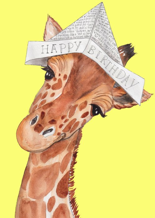 Marie Bodie | Verjaardagskaart | Giraffe 