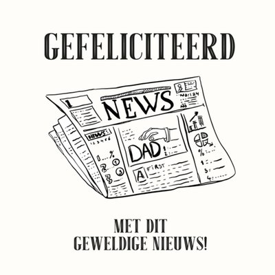 Greetz | Zwangerschapskaart | krant