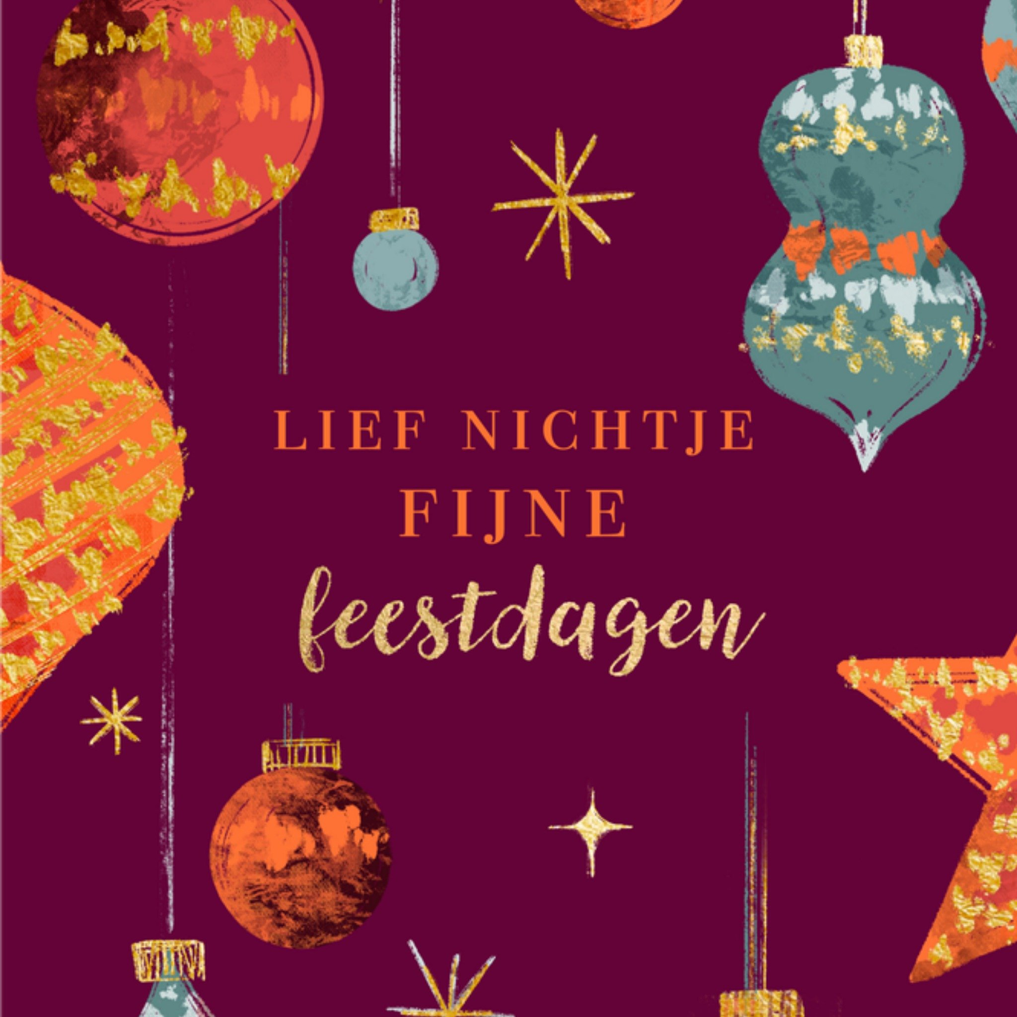 Greetz Kerstkaart Holiday After Hours Nichtje Vierkant