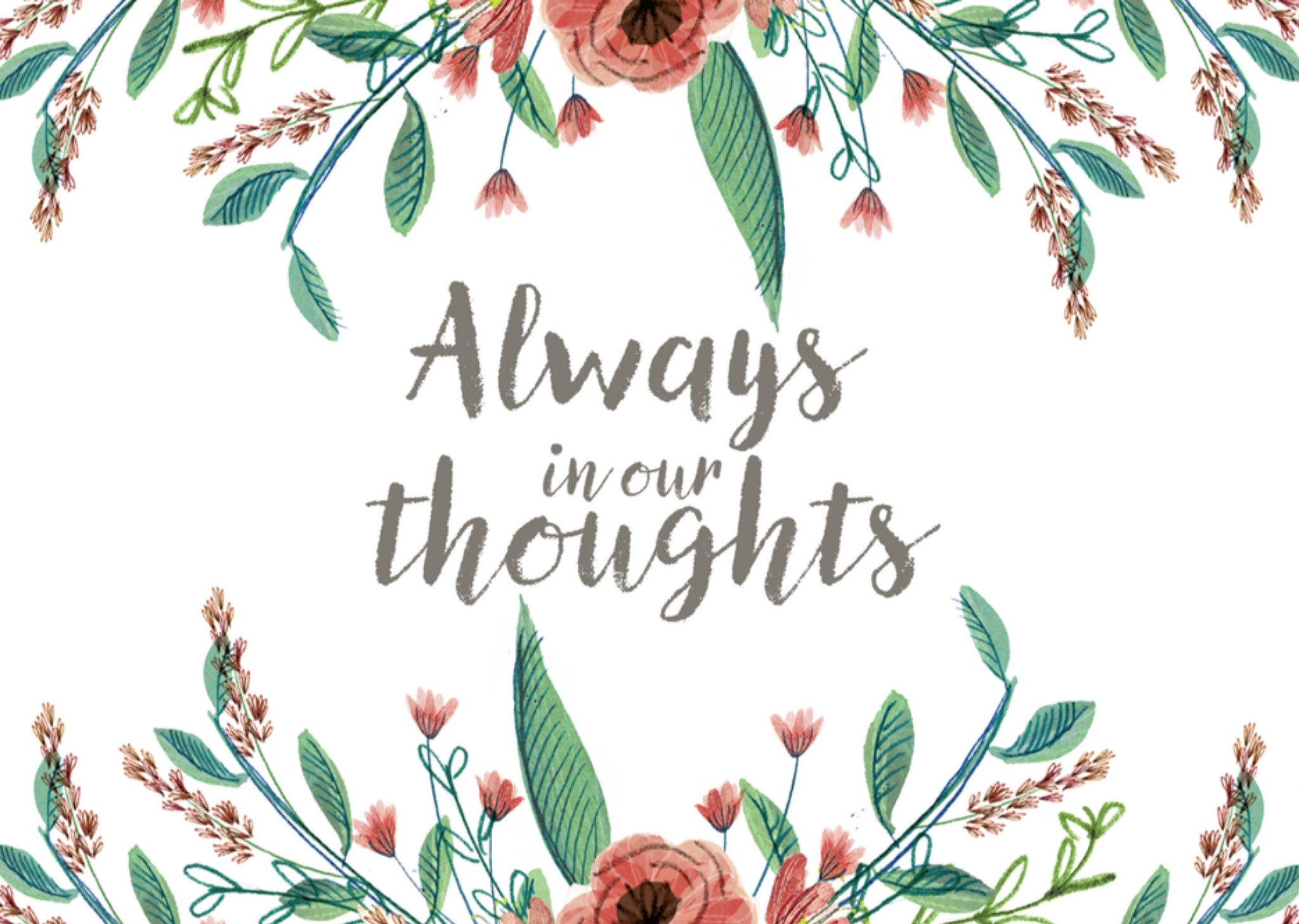 Greetz Condoleancekaart bloemen Standard Card