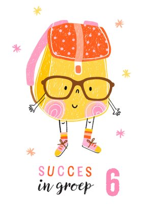 Succes In Groep 6 Geïllustreerde Rugzak Kaart