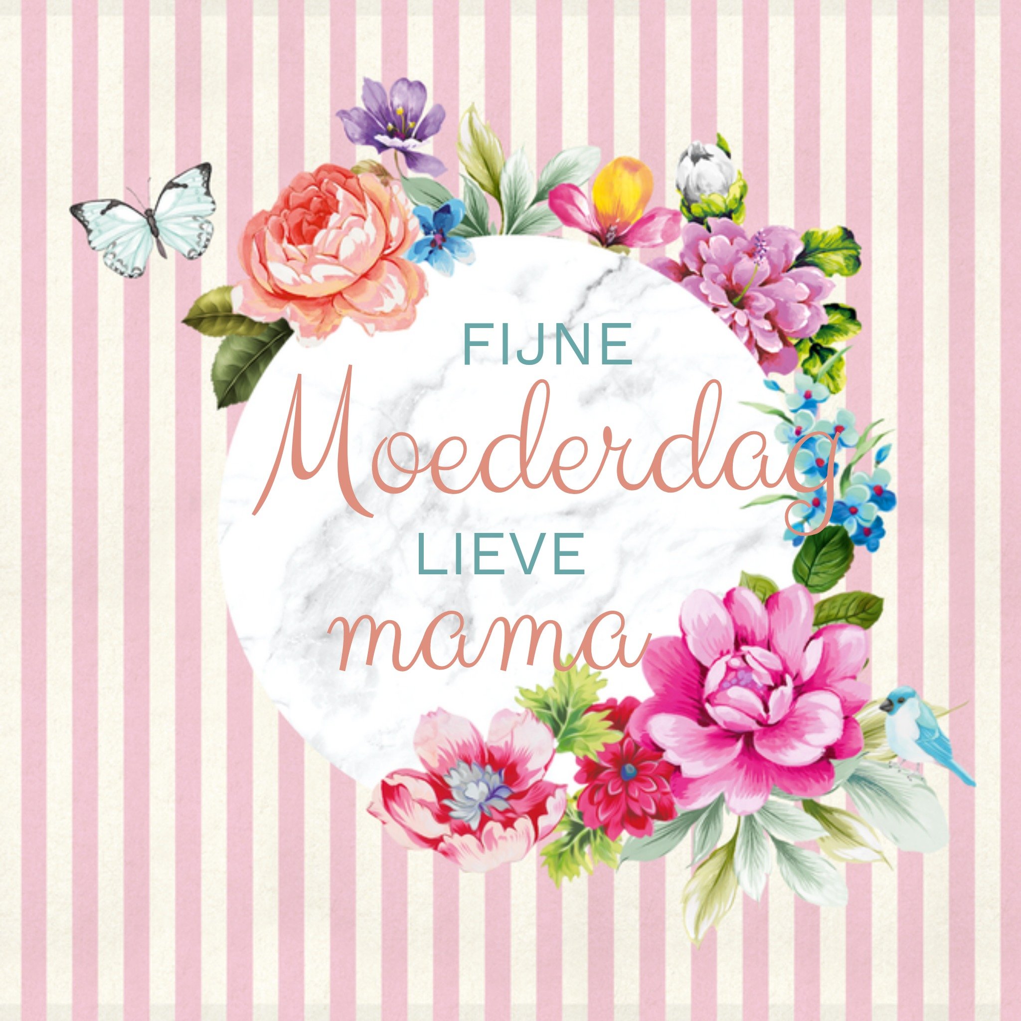 Moederdagkaart Bloemen Vierkante Kaart Endless Mae