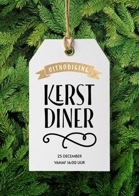 Luckz | Uitnodiging kerstdiner | Dennentakjes