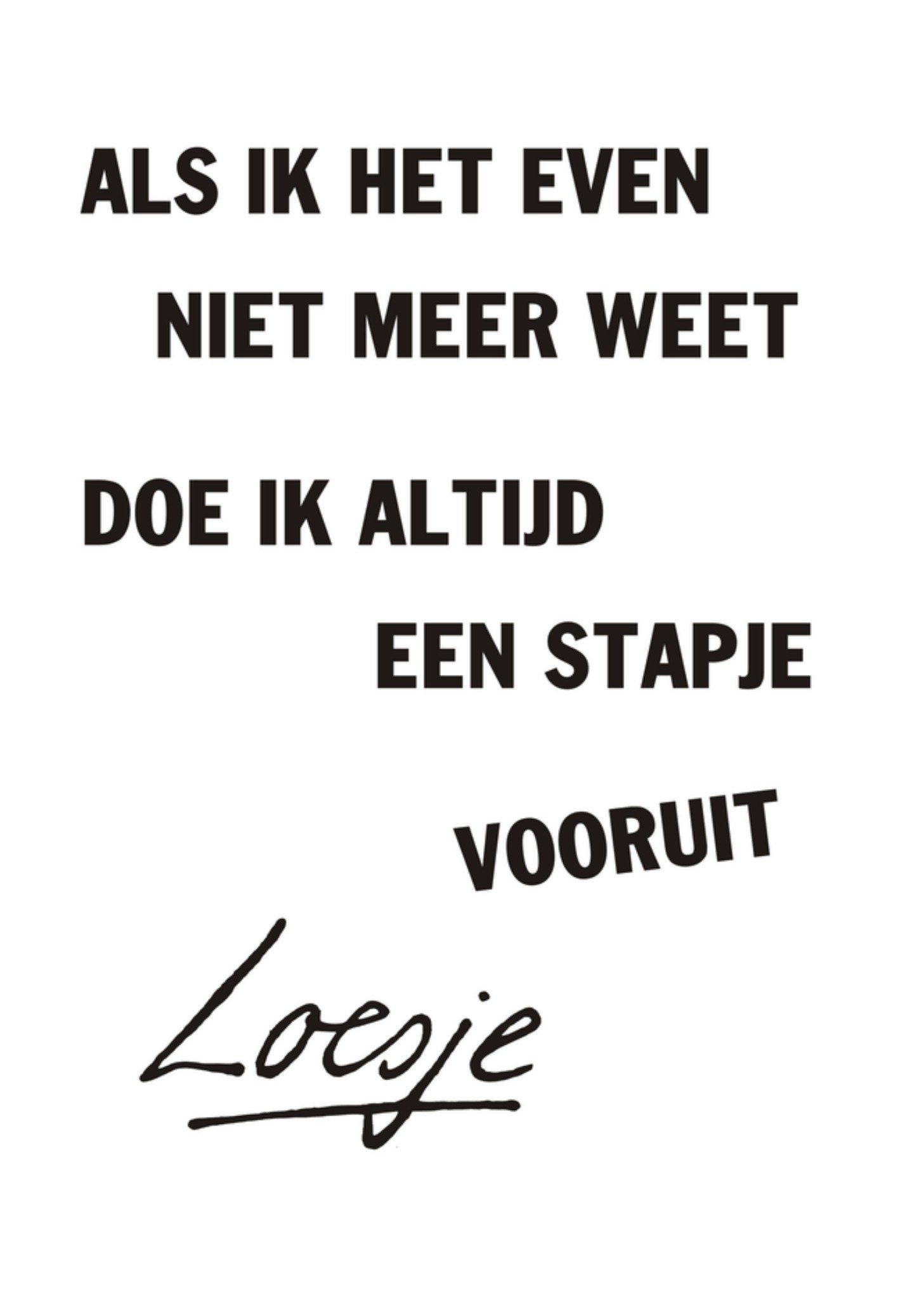 Loesje | Sterkte kaart | quote | Standard Card