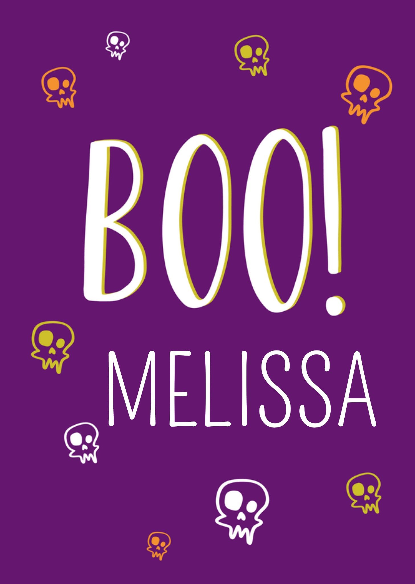 Halloweenkaart met naam Greetz