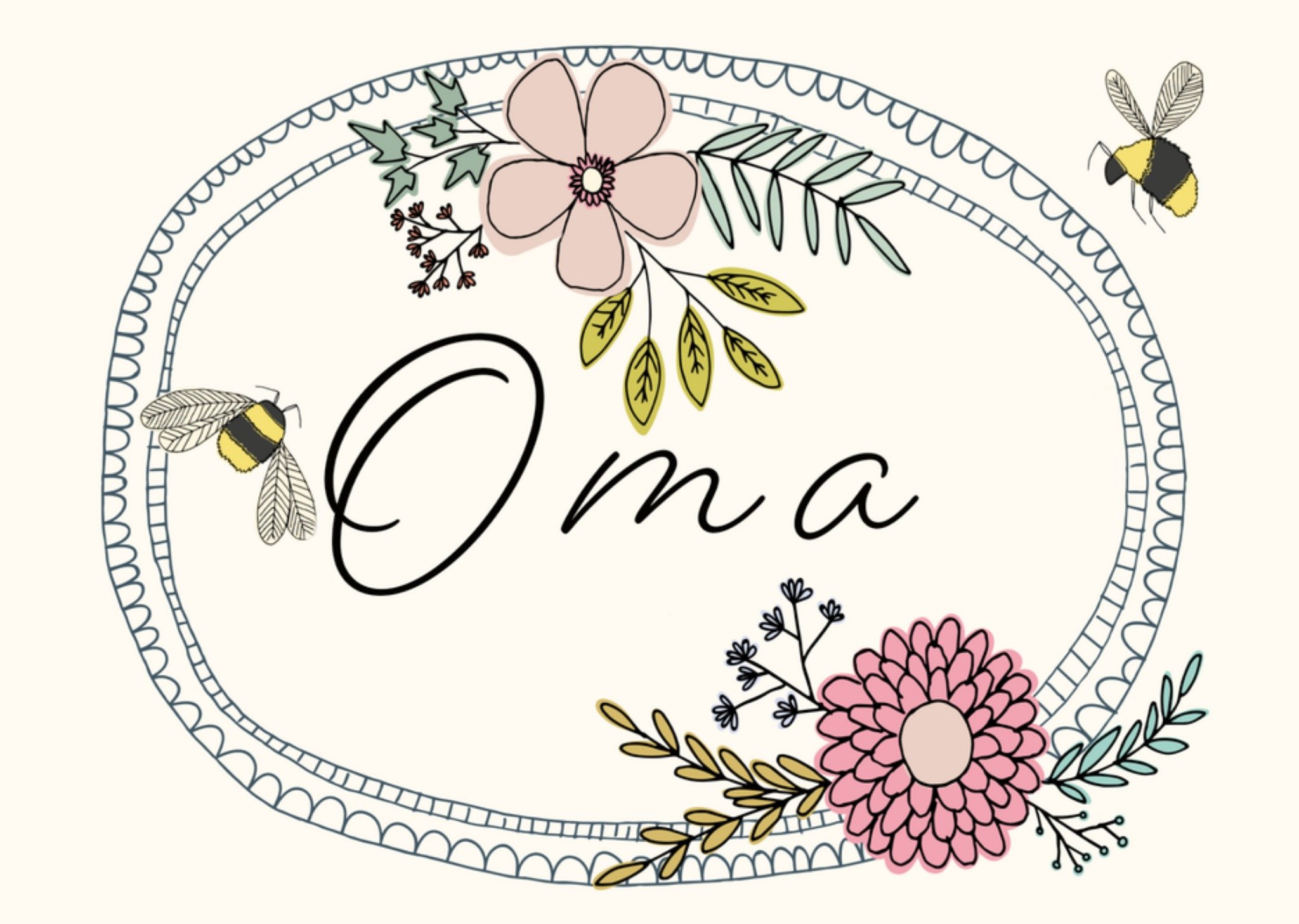 Greetz Verjaardag Oma Bloemen Standard Card