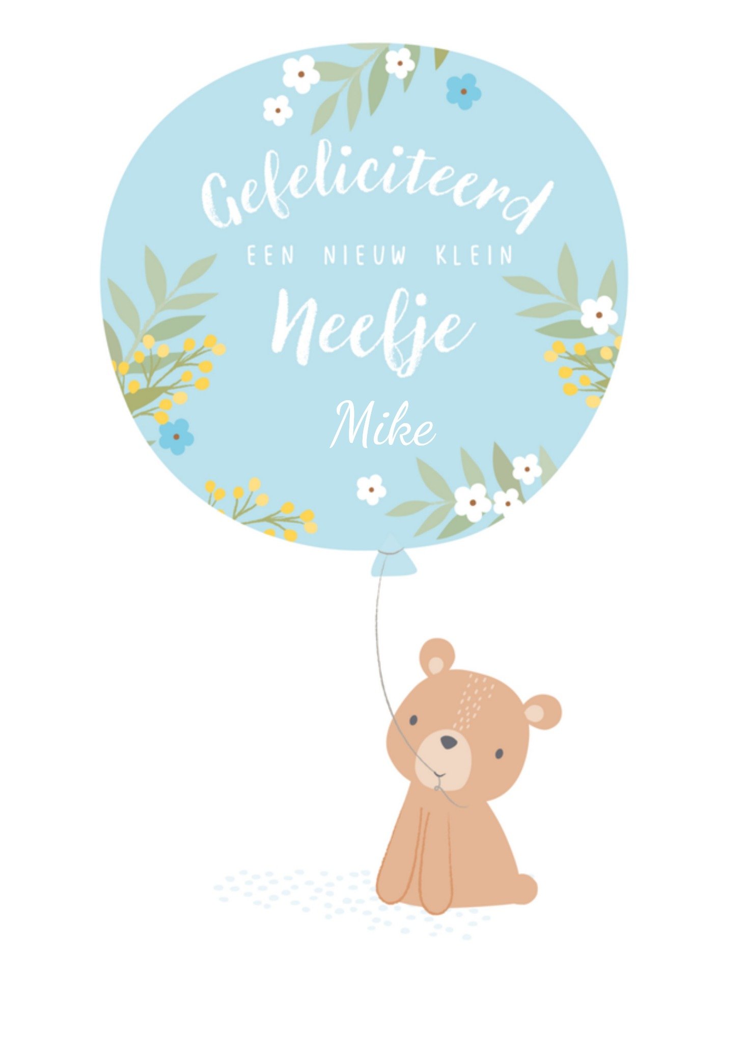 Geboortekaart Neef Beer Kaart Klara Hawkins