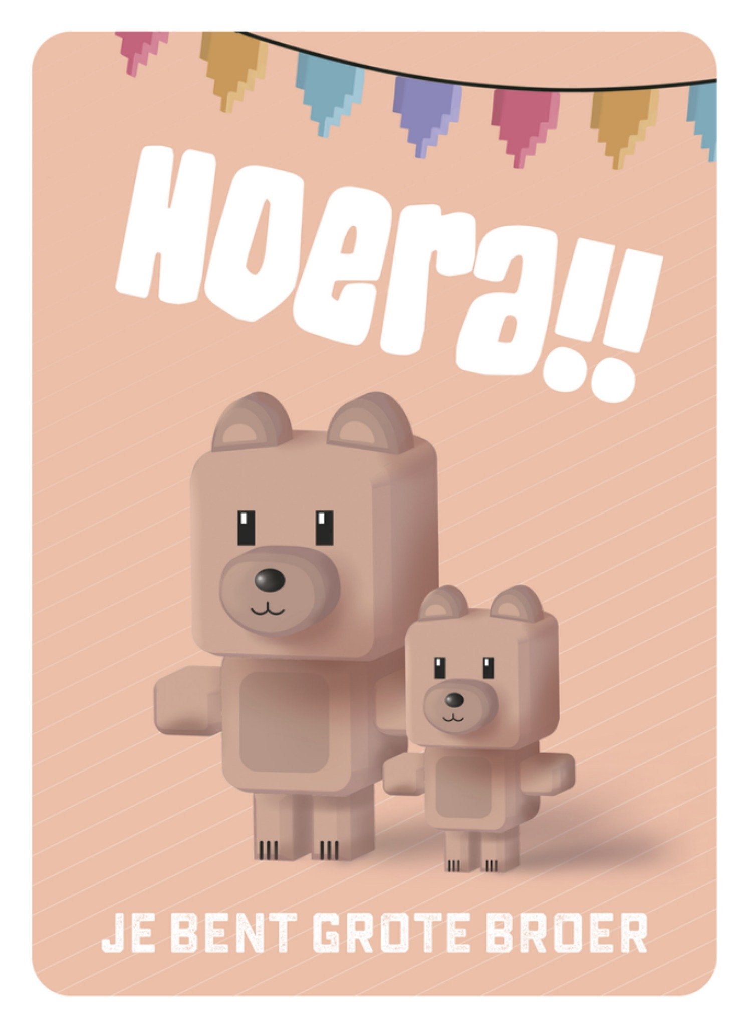 Geboortekaart beer broer Greetz