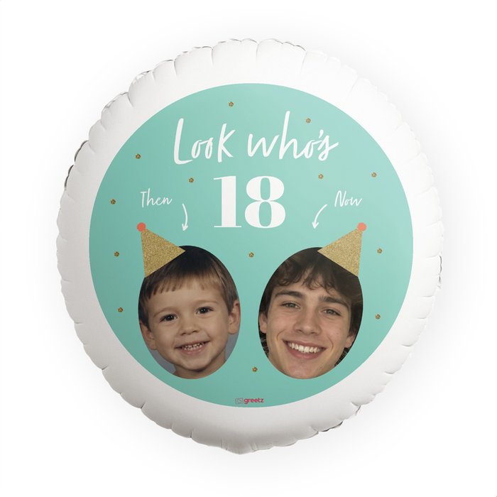 Ballon | Look Who's 18! | Foto & leeftijd aanpasbaar