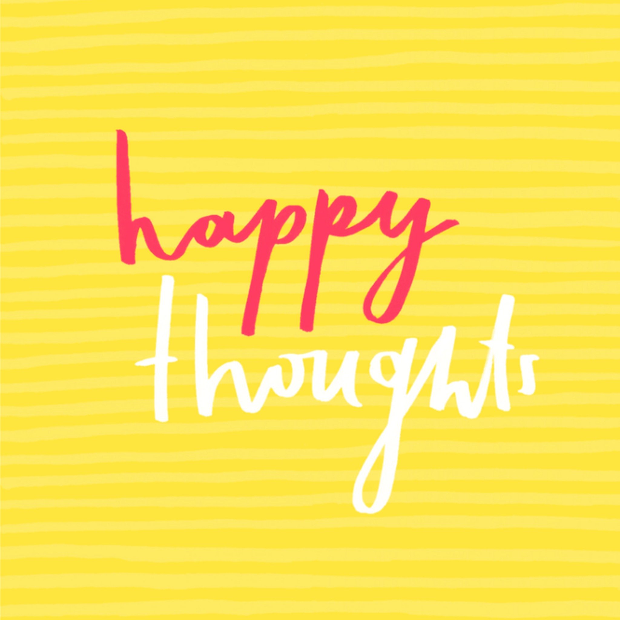 Greetz Denken aan kaart Happy thoughts Vierkant