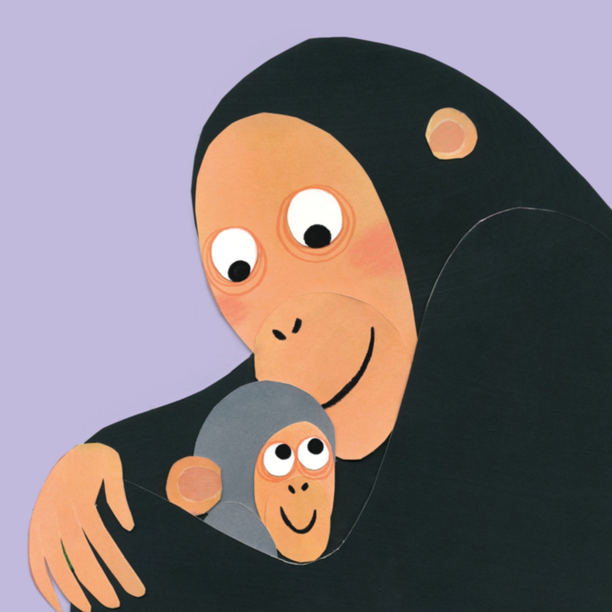 Geboortekaart Apen Vierkante Kaart Loes Riphagen