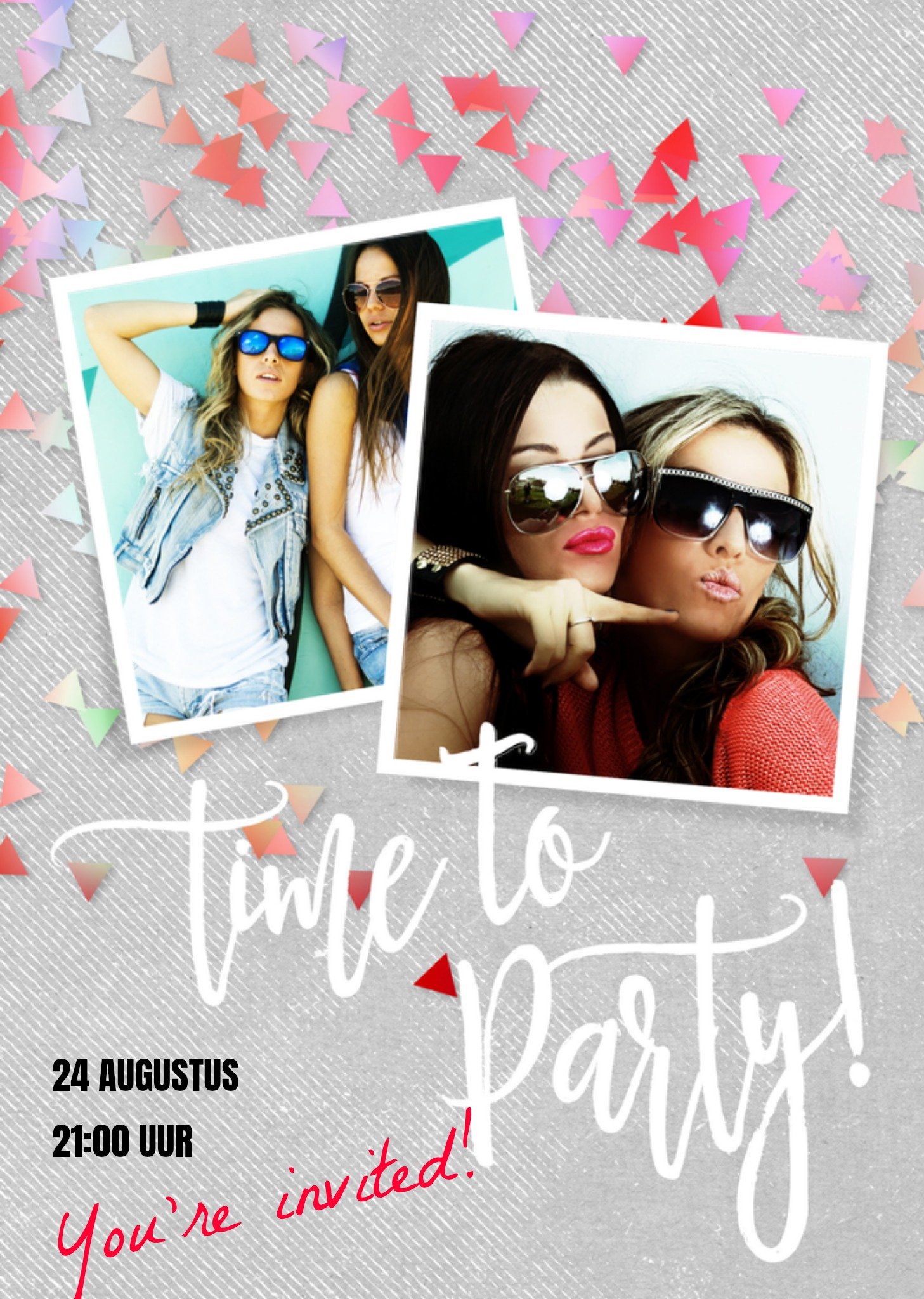 Hippe uitnodiging voor een verjaardagsfeest Kaart Luckz