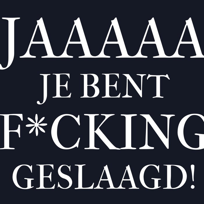 Greetz | Geslaagd kaart | f*cking geslaagd