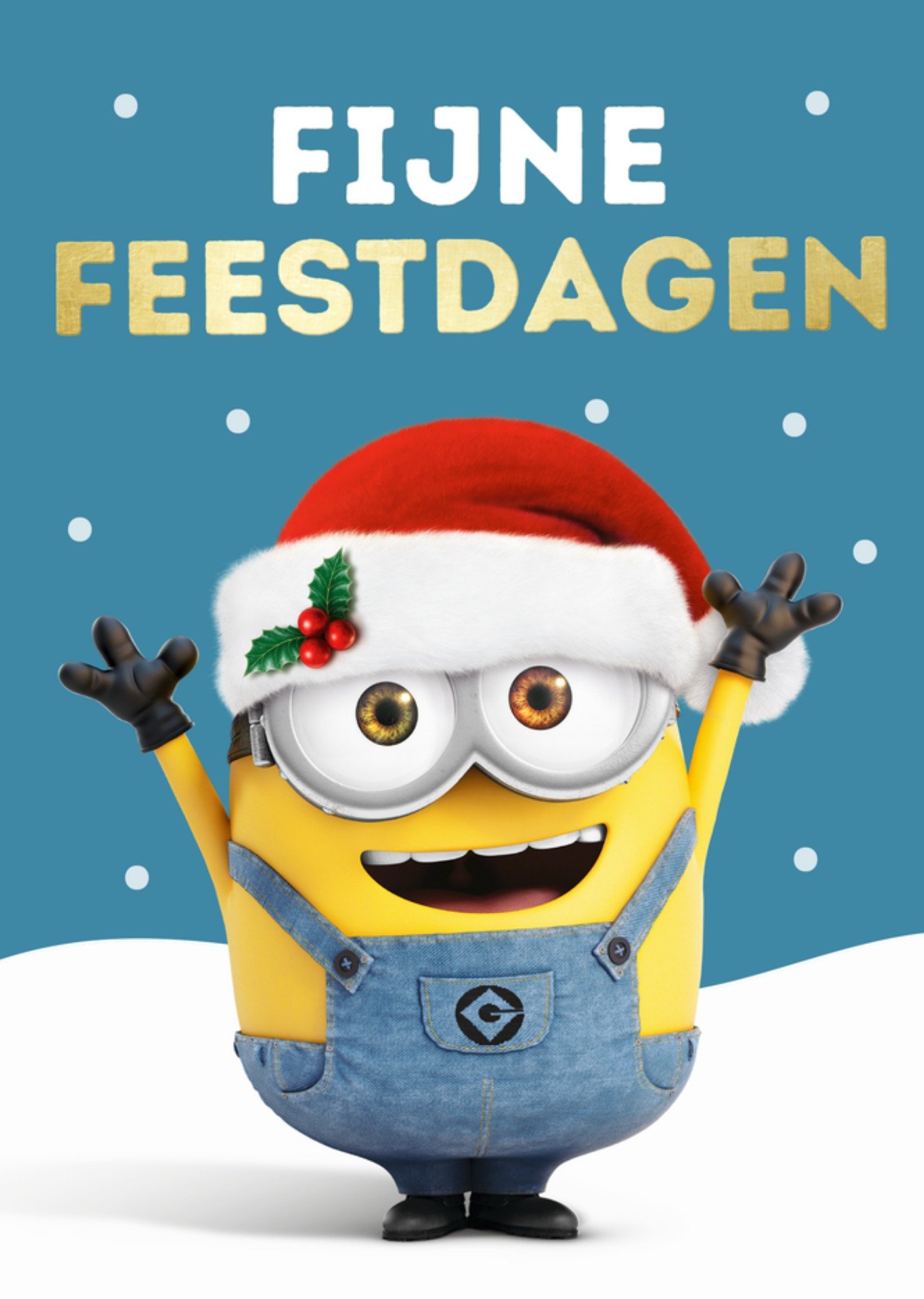 Minions Kerstkaart Fijne feestdagen Despicable Me