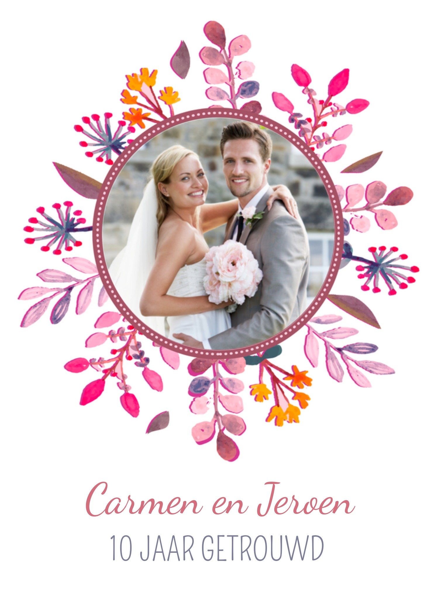 Uitnodiging huwelijksjubileum 10 jaar getrouwd Kaart Greetz