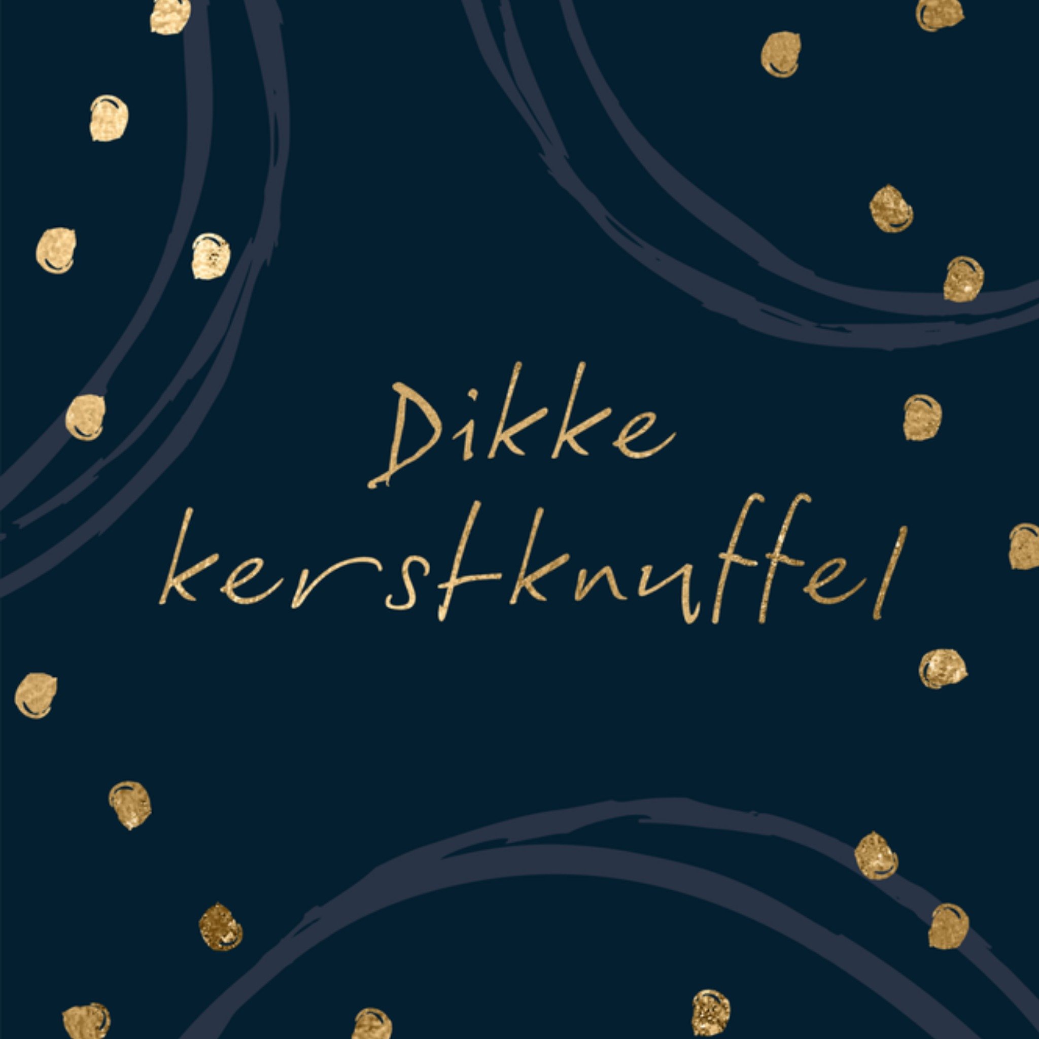 Greetz Kerst Glitter Knuffel Vierkant