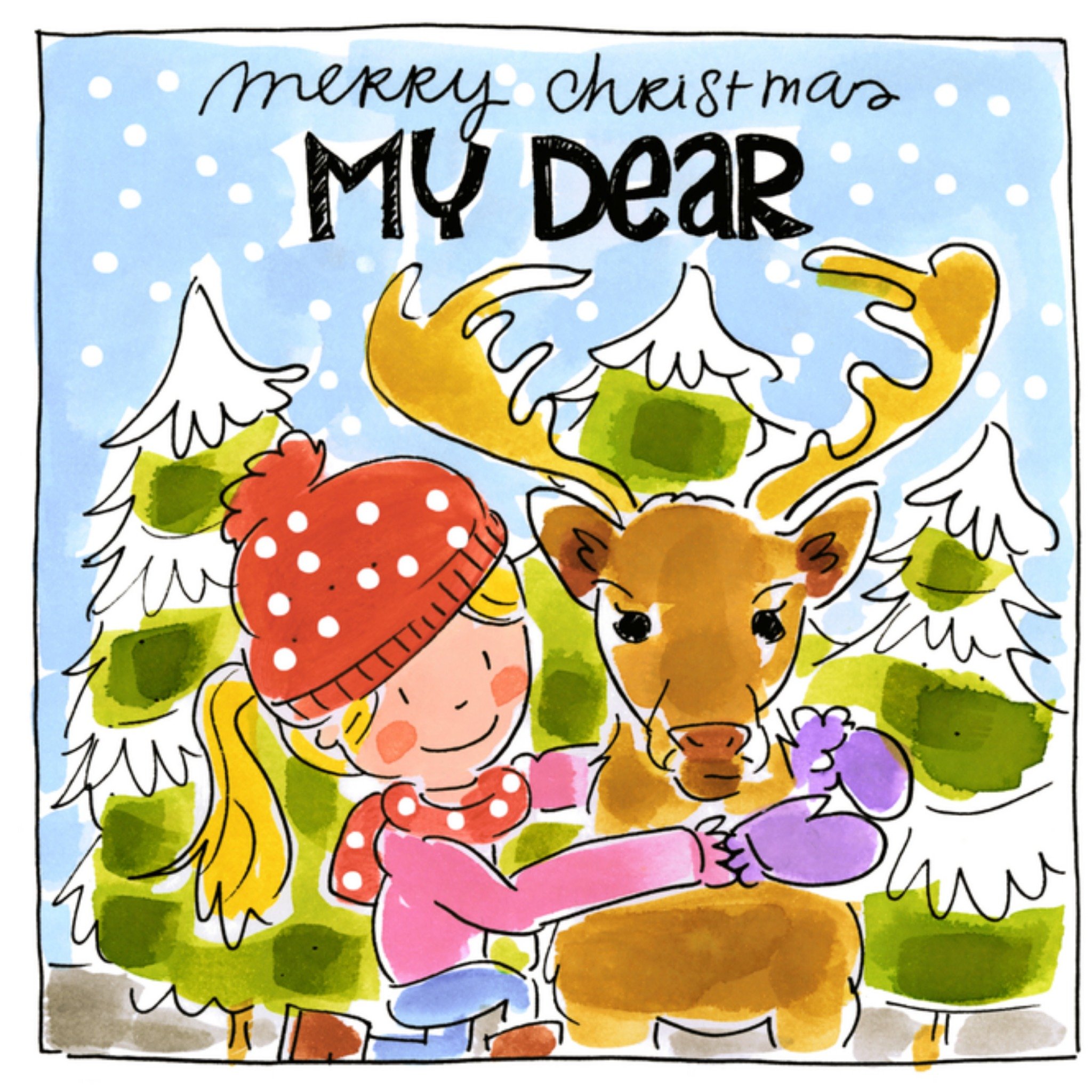 Blond Amsterdam Kerstkaart rendier Greetz