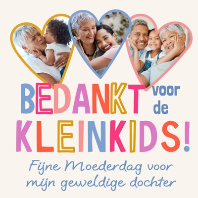 Greetz | Moederdagkaart | Bedankt voor de kleinkids! | Aanpasbare fotos