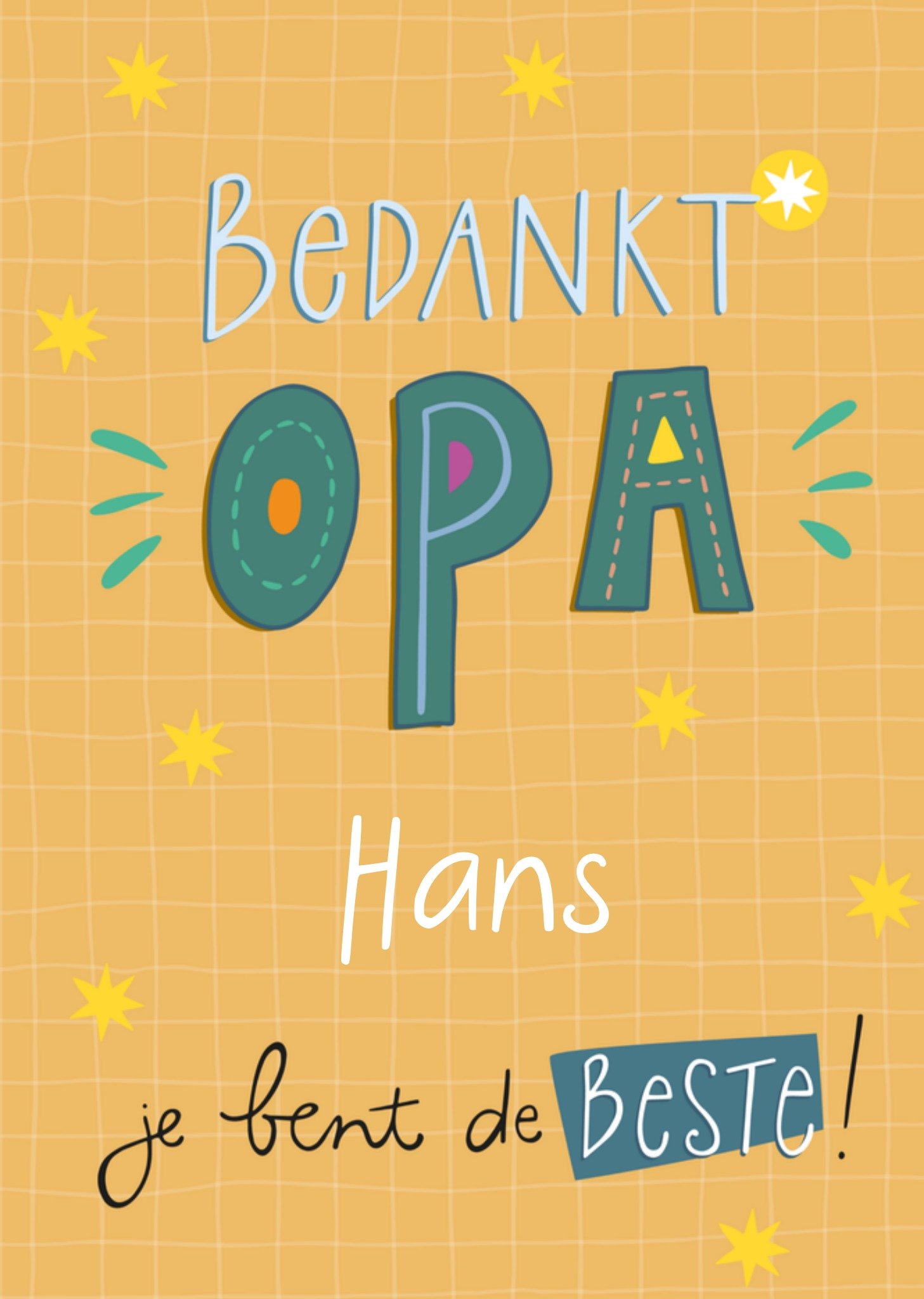 Funny Side Up - Bedanktkaart - Opa