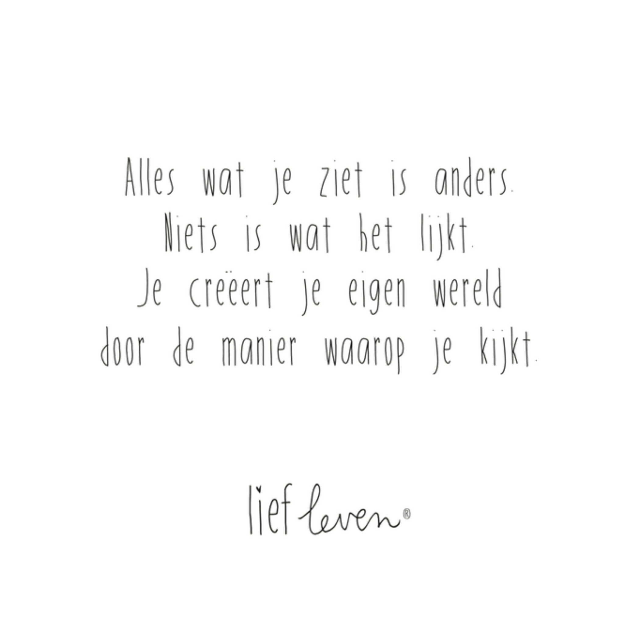 Niets is wat het lijkt Vierkante Kaart Lief Leven