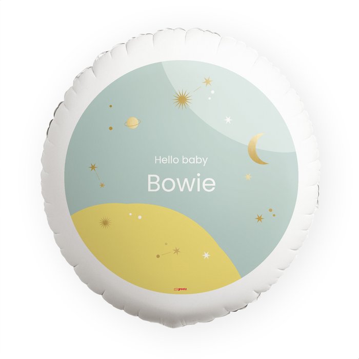 Ballon 'Hello baby met eigen naam'