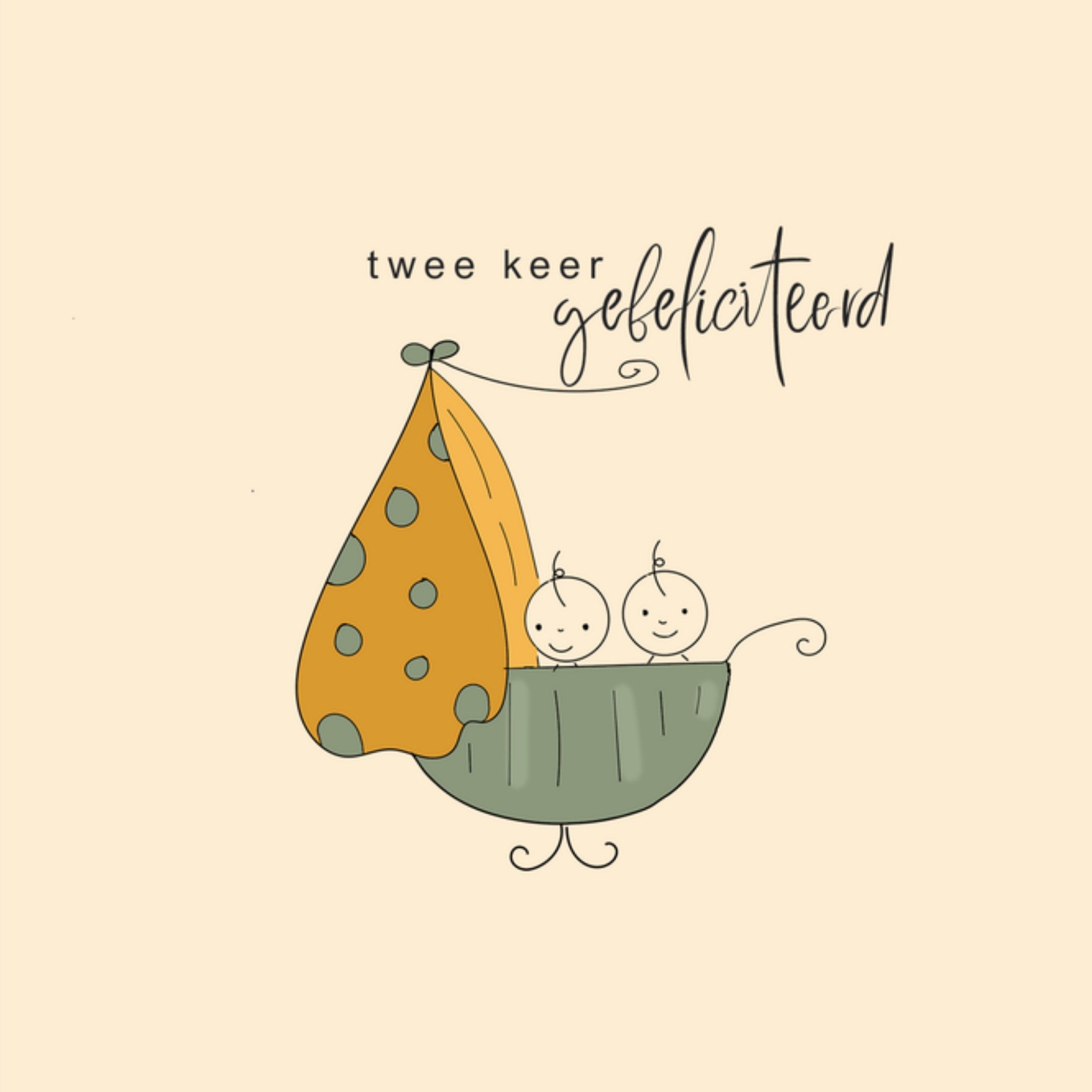 Geboortekaart Gefeliciteerd Vierkante Kaart Studio Marloes