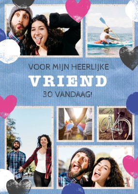 Voor Mijn Heerlijke Vriend Collage 30e Verjaardag Kaart