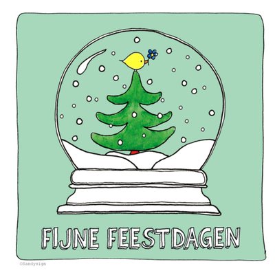 Sandysign | Kerstkaart | snowglobe