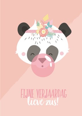 Tante Kaartje | Verjaardagskaart | Panda | Zus