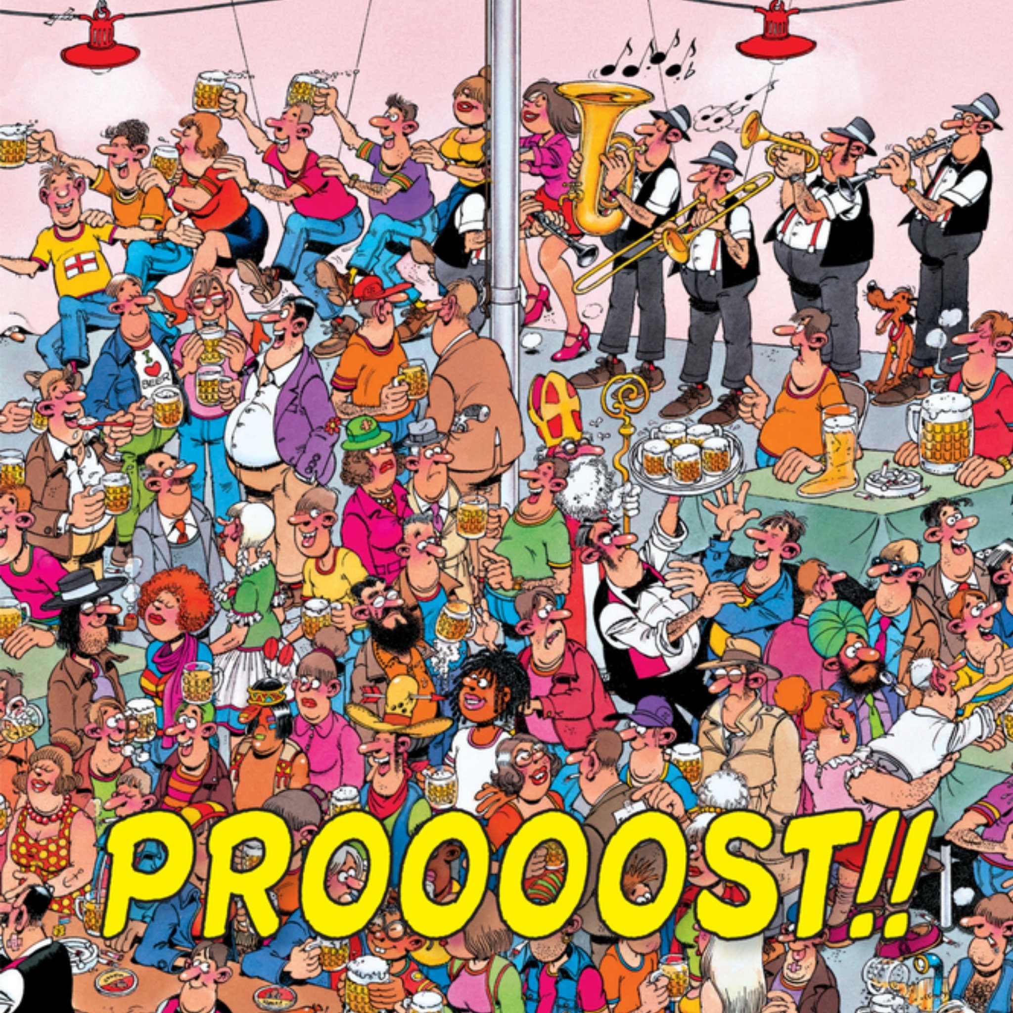 Proooost! Er valt wat te vieren! Vierkante Kaart Jan van Haasteren